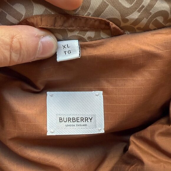 Burberry Beige Monogram Jacquard Down Puffer Coat - Picture 11 of 16